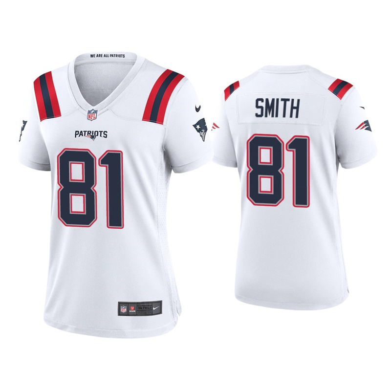 Women's New England Patriots #81 Jonnu Smith White Vapor Untouchable Limited Stitched Jersey Women's New England Patriots #81 Jonnu Smith White Vapor Untouchable Limited Stitched Jersey